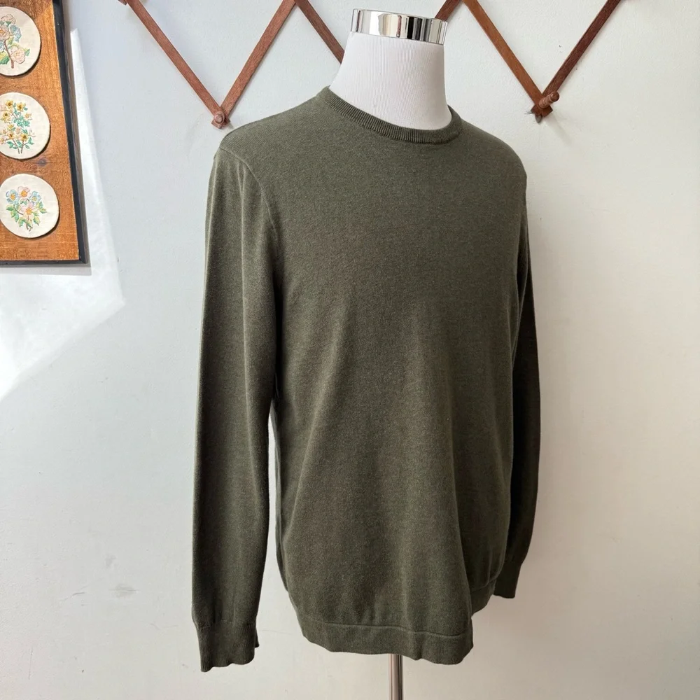 J. Crew Green Cotton Pullover